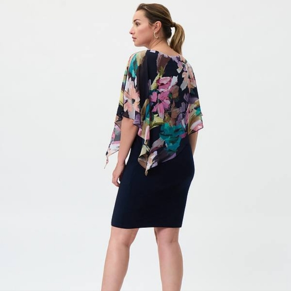 Joseph Ribkoff Floral Chiffon Overlay Dress NWT G100 - Picture 4 of 7